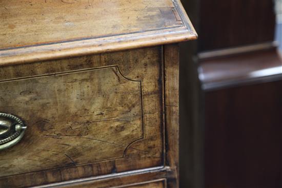 A George III mahogany secretaire bookcase, W.3ft 8in. D.1ft 10in.